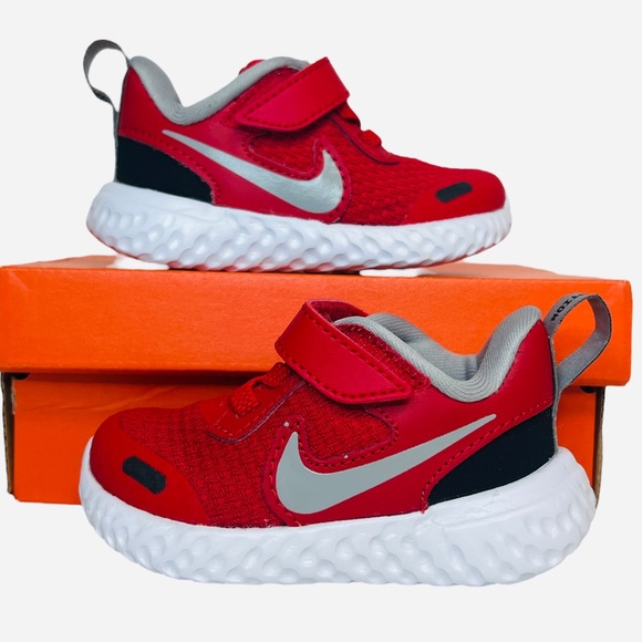 Nike Other - Nike Revolution 5 BQ5673-600 Athletic Sneaker Red/Gray Toddler Size 3C
